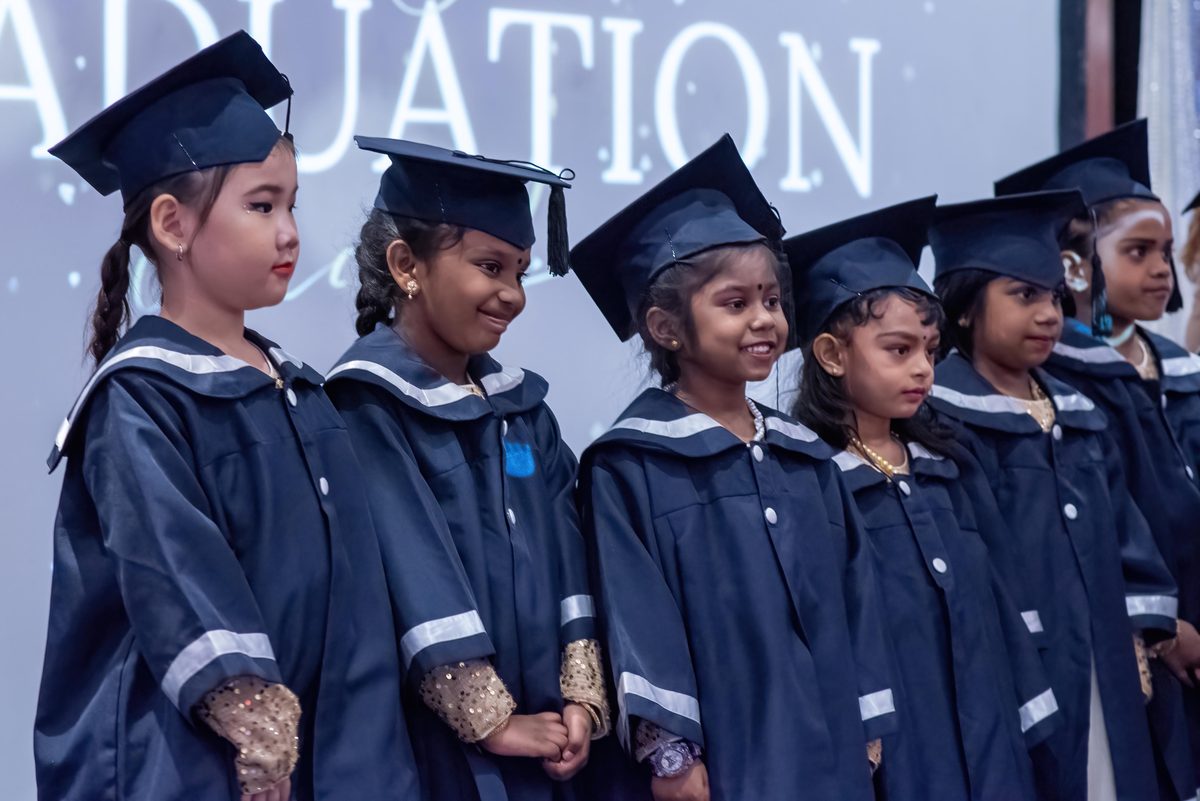 Tadika Kreatif Mesra children at their kindergarten graduation